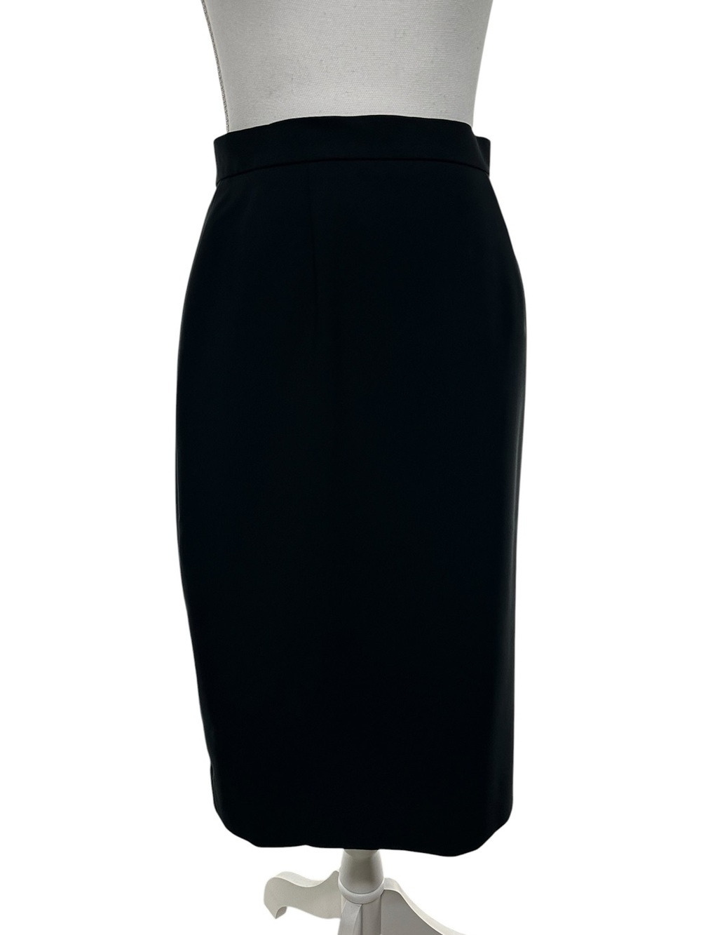 JONES NEW YORK PLATINUM / Black Classic Pencil Skirt / Size 4 / Office Retro